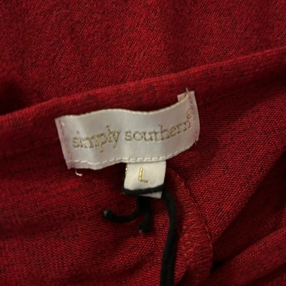 Simply Southern Elegant Red Long Sleeve Dress - Picture 7 of 8